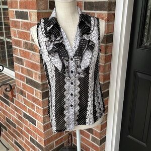 Tahari Petite Sleeveless Blouse‎